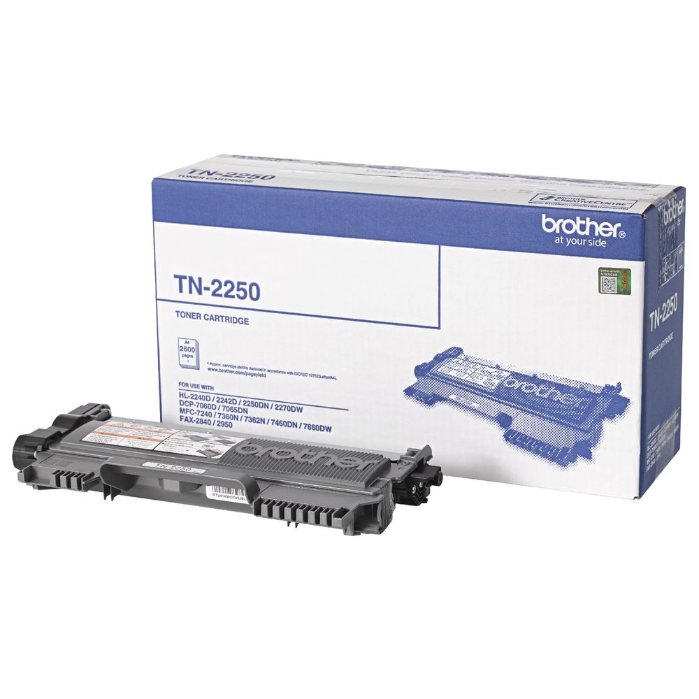 Brother TN-2250 Mono Laser- High Yield, HL-2240D/2242D/2250DN/2270DW, DCP-7060D/7065DN, MFC-7360N/7362N/7460DN/7860DW/7240, FAX-2950/2840 - 2600 p Brother TN-2250 Mono Laser- High Yield, HL-2240D/2242D/2250DN/2270DW, DCP-7060D/7065DN, MFC-7360N/7362N/7460DN/7860DW/7240, FAX-2950/2840 - 2600 p